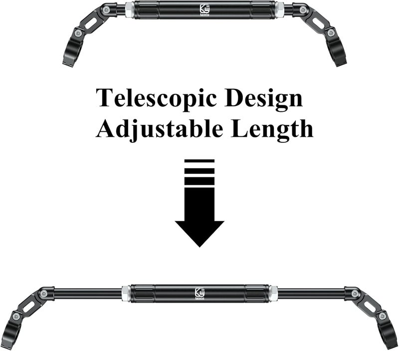BRCOVAN Motorcycle Cross Bar, Aluminum Alloy, Length Adjustable Handlebar Extender Extension, Motorcycle Balance Bar Reinforce Lever Fit for Handlebars 22mm in Diameter - Image 3